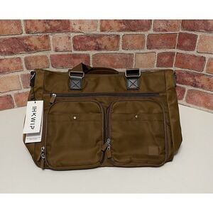 IHKWIP Cargo Catchall Tote with Two Crossbody Straps Mocha